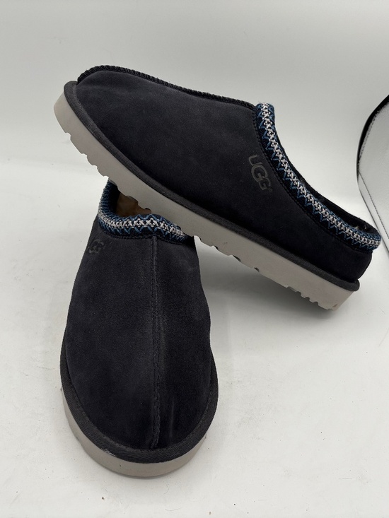 UGG Tasman Men’s Slippers 13 Navy Blue Shearling Lined Suede House Shoes 5950 - Picture 2 of 14